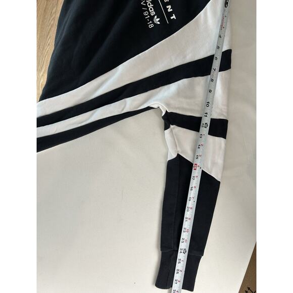 Adidas Equipment Black White Stripe Mock Neck Sweater Sweatshirt Dress Small - Picture 7 of 9